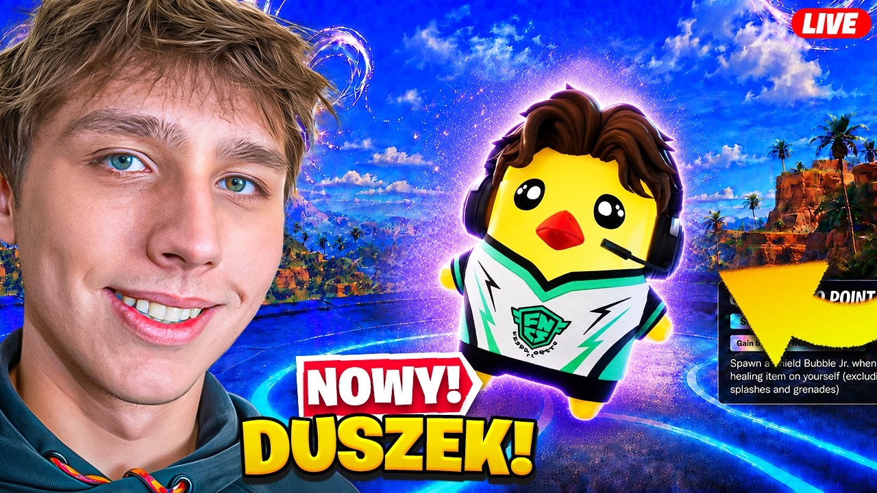 UPDATE 15:00 w FORTNITE! - 9 NOWYCH DUSZK&Oacute;W i DARMOWY ZWIERZAK🐱GRY z WIDZAMI i CUSTOMY o NAGRODY!