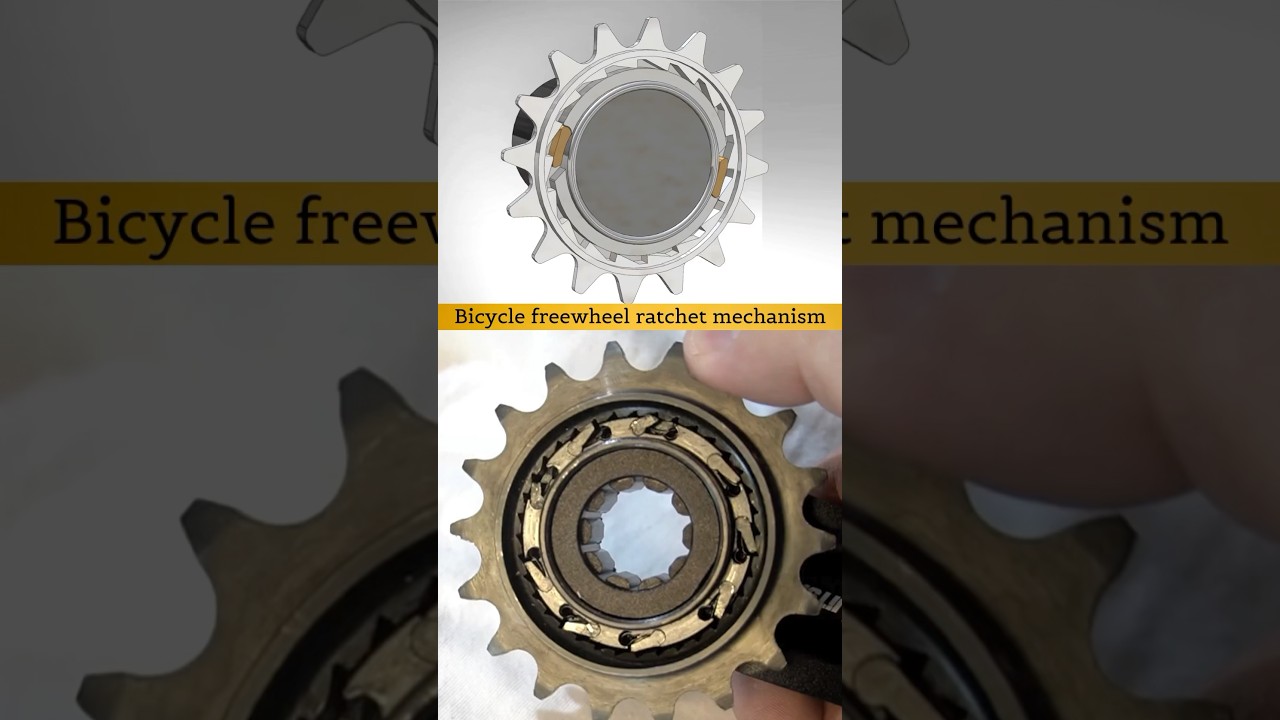 Bicycle freewheel ratchet mechanism 🙌✅ #trending #newdesign #3dmodeling #engineering #cadcam #mech