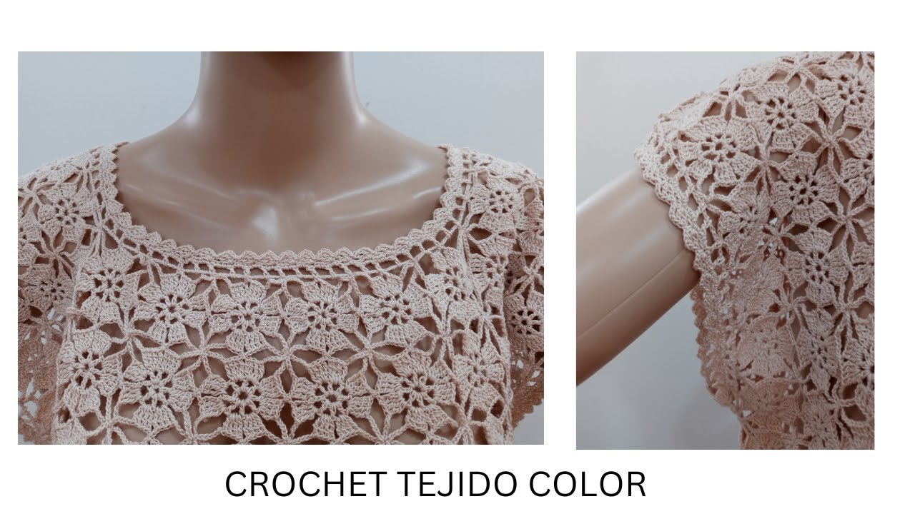 BLUSA A CROCHET TUTORIAL//CAMISETA A GANCHILLO//BLUSA CALADA A CROCHET//BLUSA SIN COSTURA A CROCHET.