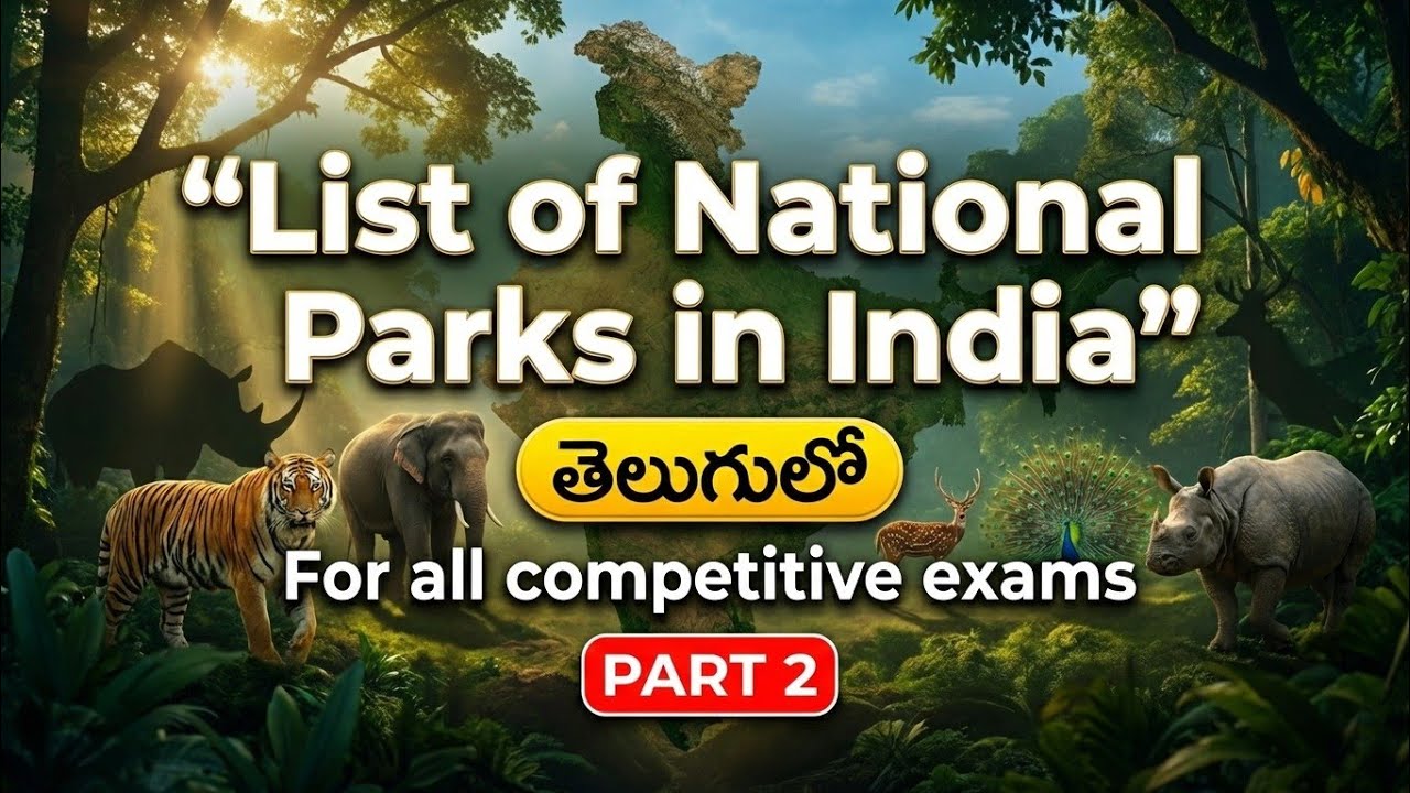National Parks in telugu | Indian Geography in telugu| general studies| APPSC, tspsc, SSC, rrb,dsc
