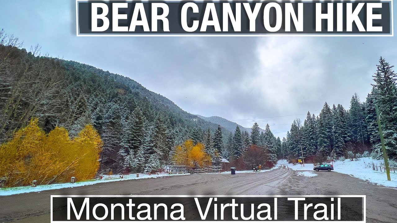 Hiking Bear Canyon Montana in the Snow - Virtual Treadmill Nature Walk by City Walks