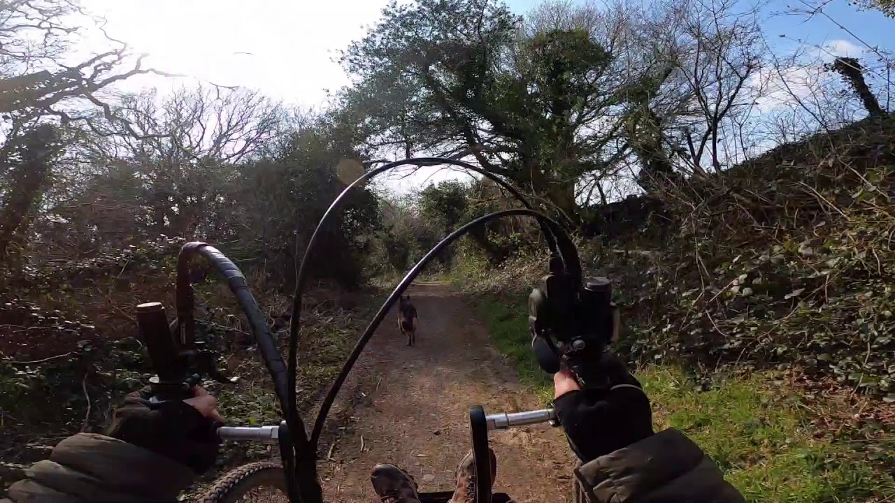 Jeetrike offroad handcycle short downhill run