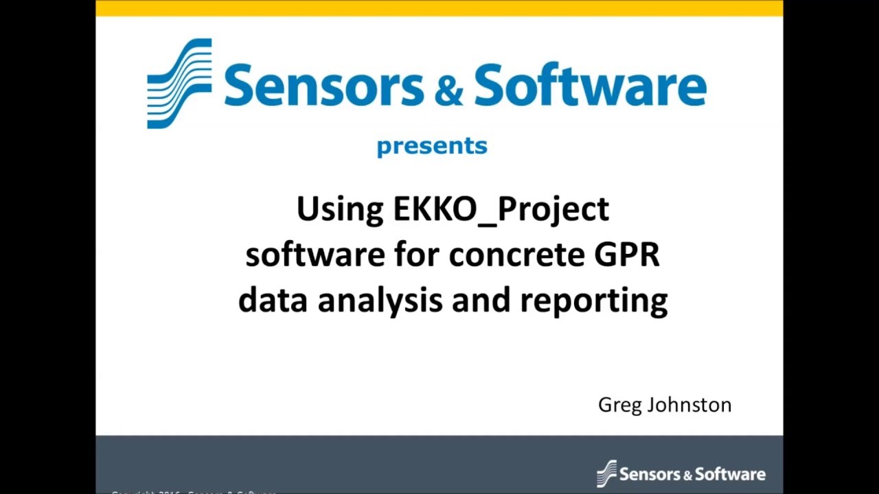 Webinar  Using EKKO_Project software for concrete GPR data analysis and reporting