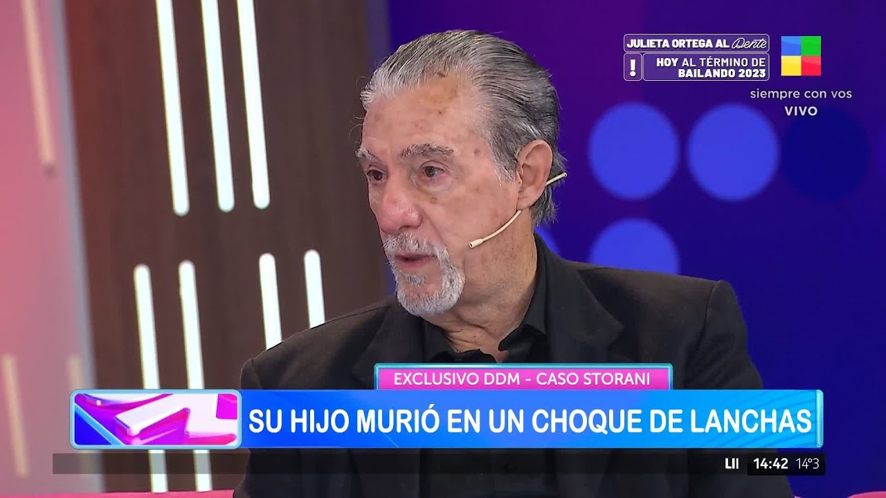 Federico Storani: su hijo murió en un choque de lanchas: 