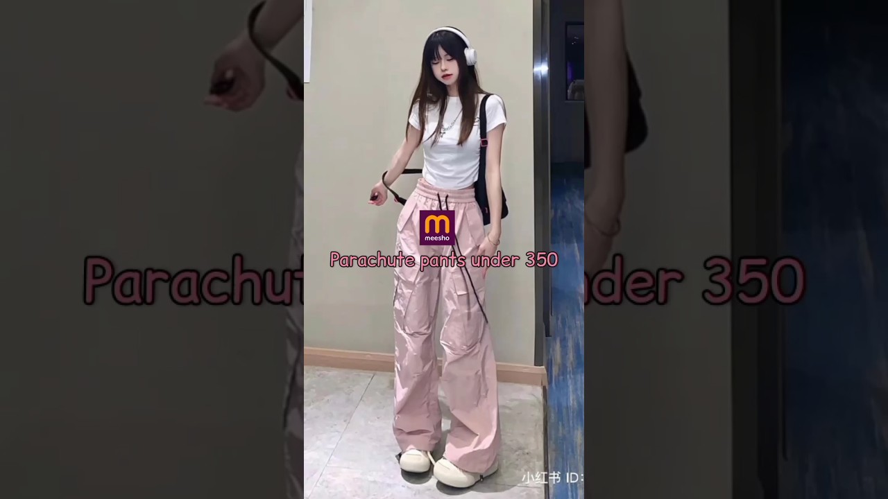 parachute pants from Meesho under 350 #shorts #meeshofinds #meeshohaul #parachute #pants #review