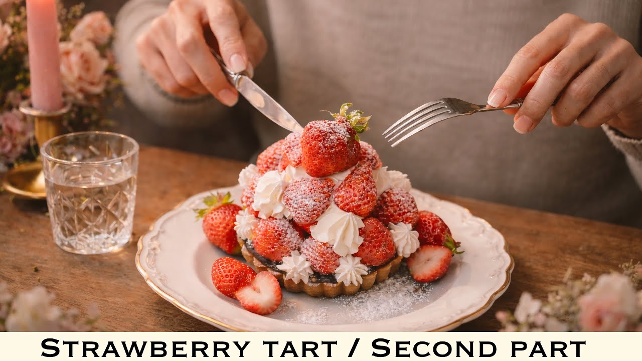 本格イチゴタルト 後編 -クレームパティシエール〜仕上げ-/Authentic Strawberry Tart, Part 2 - Custard cream~Finishing -
