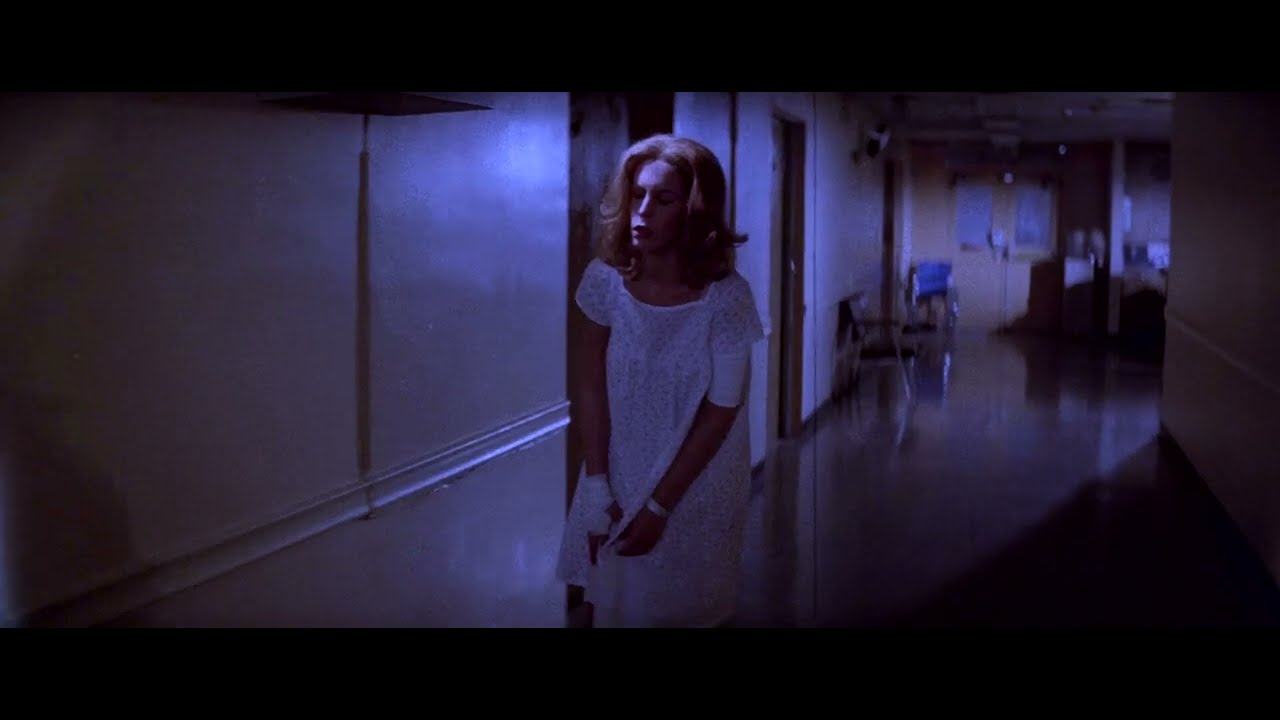 Halloween II (1981) Laurie Hiding from Myers, Re-cut extended scene.