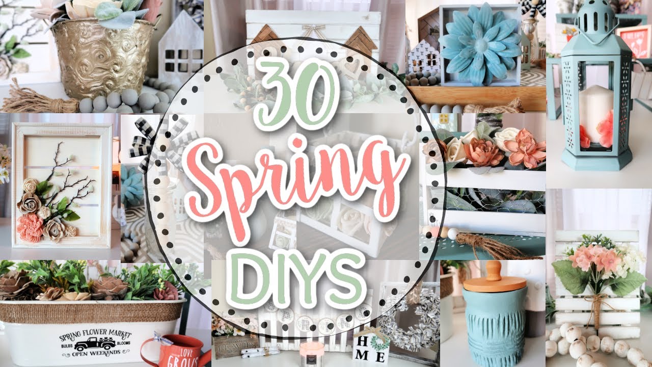 30 SPRING DECOR DIYS FOR 2021 | Mega Craft Video! Dollar Tree, Ikea, Hobby Lobby & More!