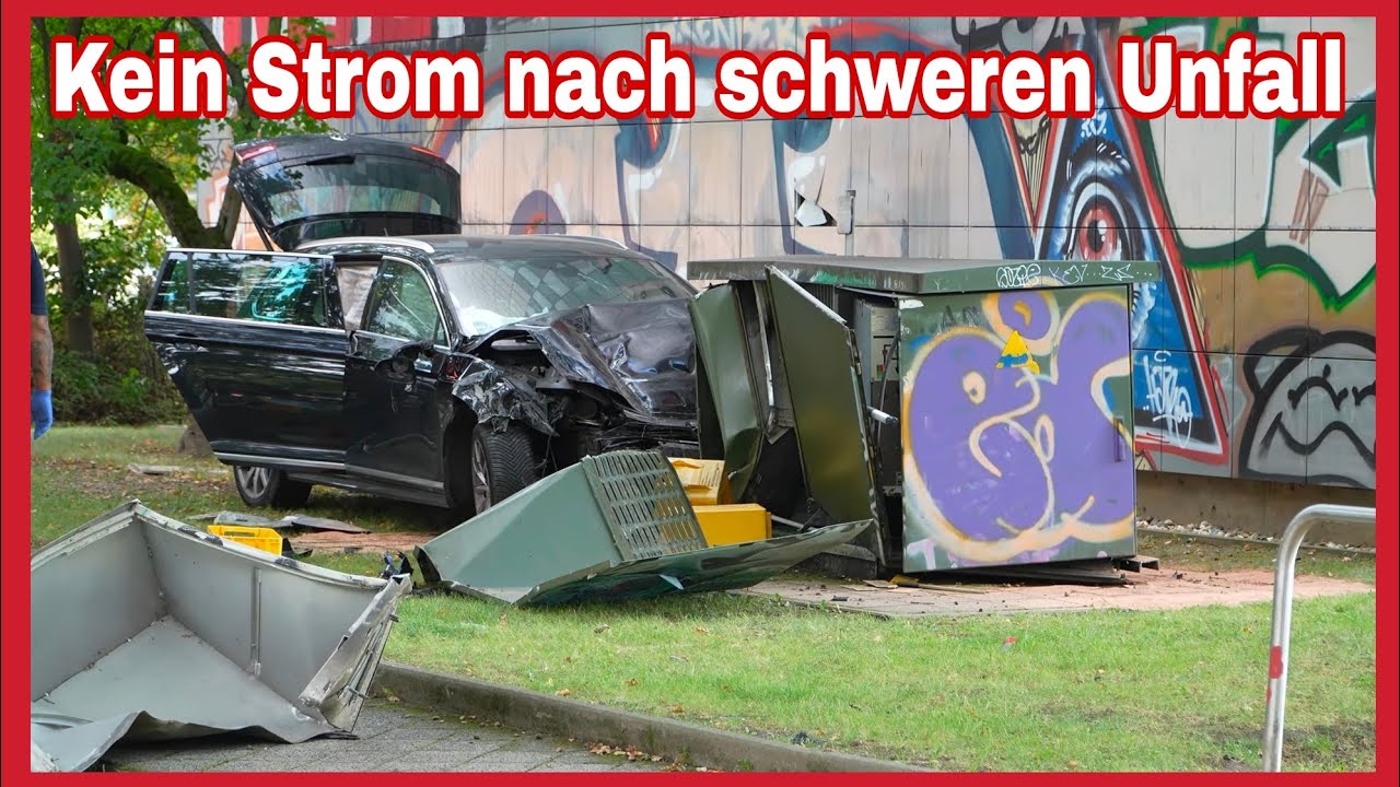 ❌️Stromausfall nach lauten Knall⚡️AUTO KRACHT IN STROMKASTEN⚡️Verletzte bei Unfall in Leipzig❌️