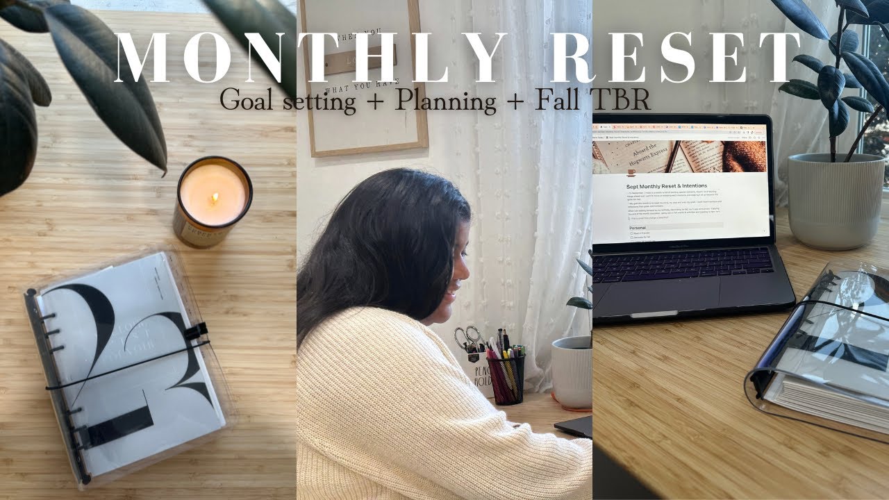 SEPTEMBER RESET ROUTINE | 🍂Fall TBR + New  goals & Intentions + Sticker planning (books recs)