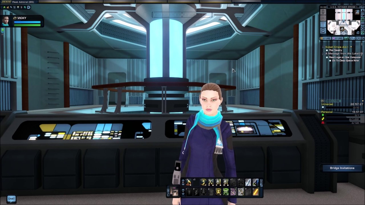 Star Trek online Voyager bridge and interior 2410