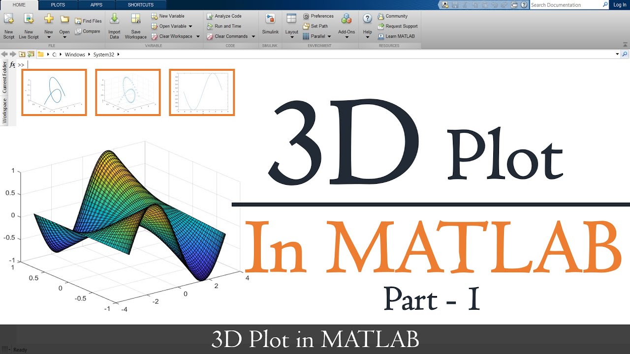 How to generate 3D plot in MATLAB - Part 1 | 3D plot in Matlab for beginner | MATLAB TUTORIALS