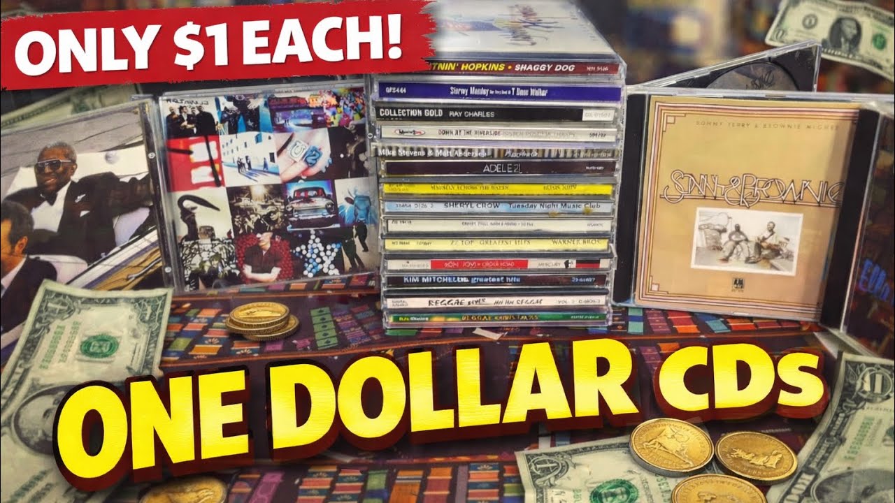 Further Adventures In The Loonie Bin! 💿 $1 Vinyl & CD Haul (Blues, Classic Rock, 90s Gems)