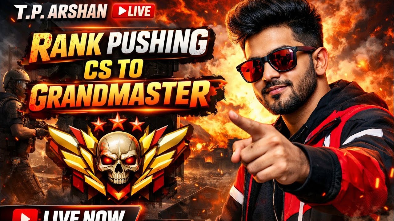 T.P ARSHAN is live CS rank pushing 😊