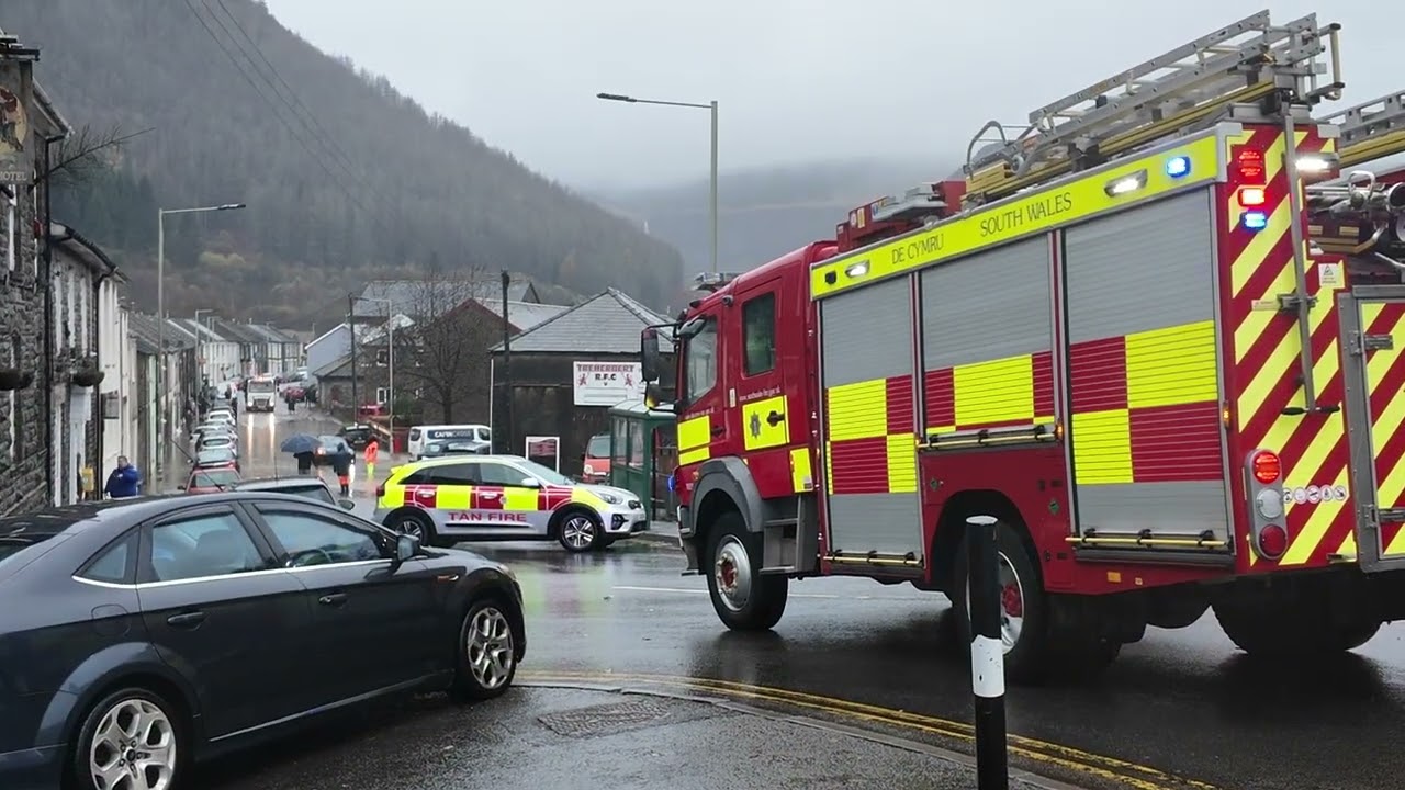 Treherbert Streets Flooded during Storm Bert