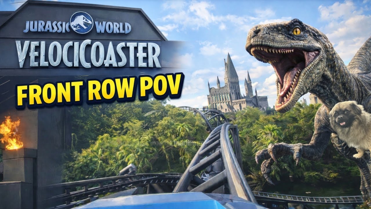VelociCoaster Front Row POV | Jurassic World’s Ultimate Launch Coaster
