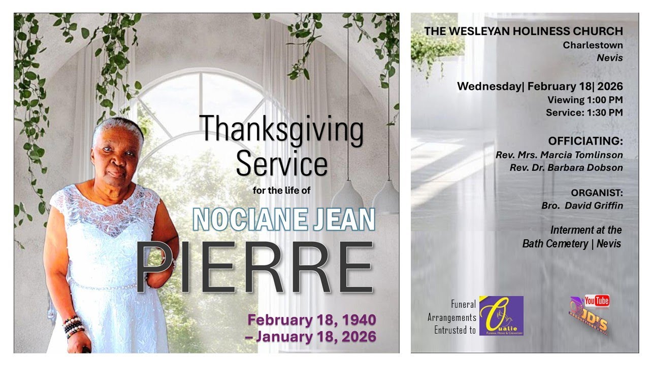 Thanksgiving Service for the life of Nociane Jean Pierre | 1:00pm - February 18, 2026 | TMWHC