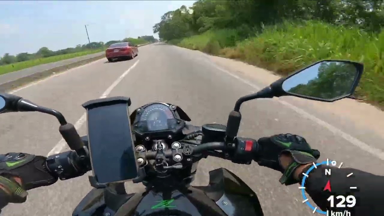 Z400 probando velocidad con GPS de gopro