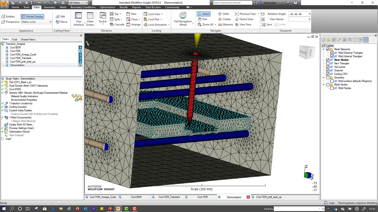Анализ переходного охлаждения