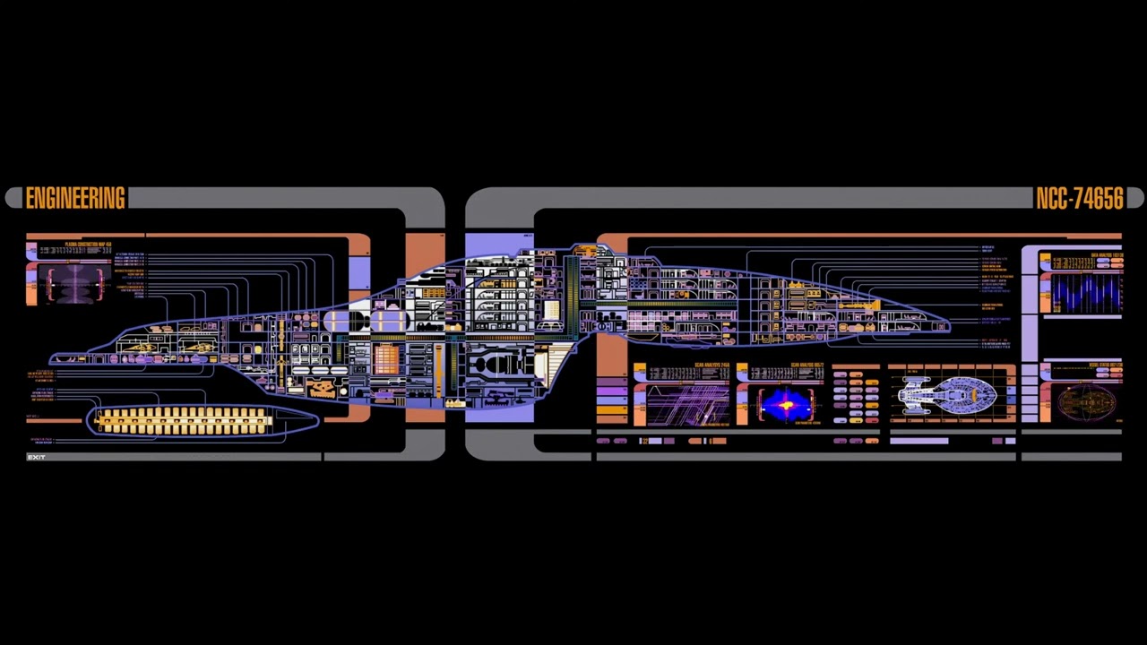 Star Trek LCARS Animations - Voyager Master Situation Display (5-Hour Loop)