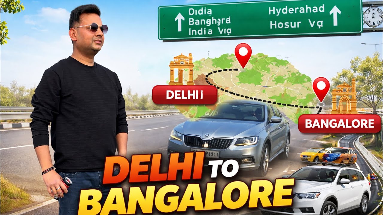 Ep1-Delhi To Bangalore By Road Trip🚗2026 | 2200km Delhi Mumbai Expressway | #travel #vlog #bangalore