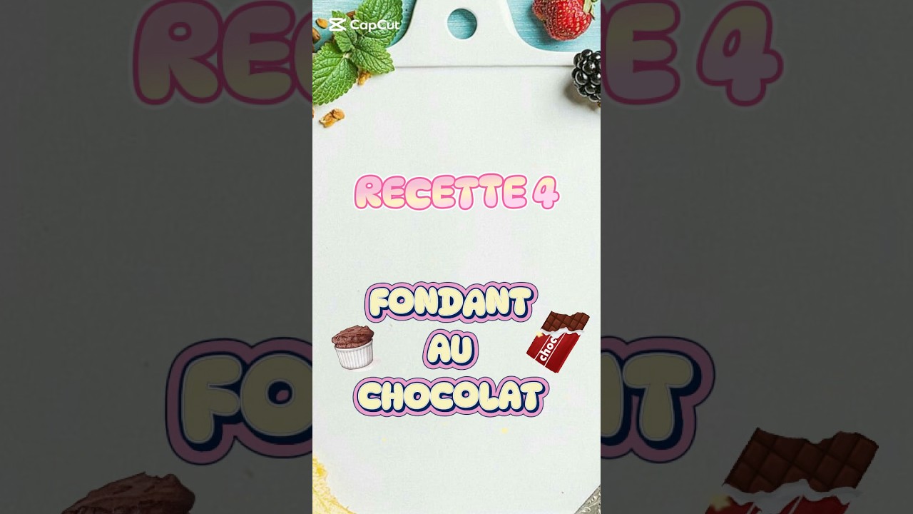 Recette de fondant au chocolat pour enfants 😋