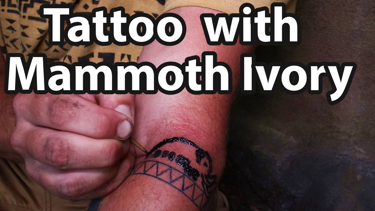 Hand Poke Tattooing with a Mammoth Ivory Needle