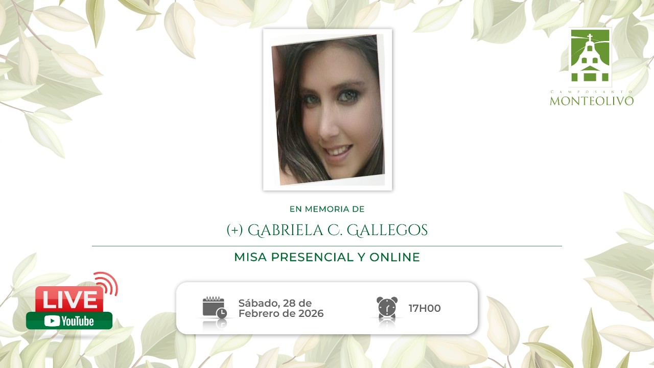 Misa presencial y online en memoria de Gabriela C. Gallegos