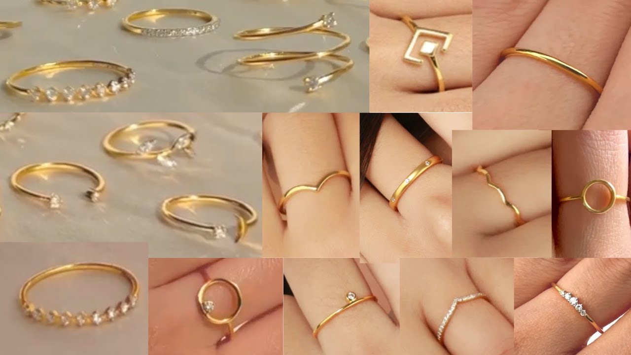 gold and diamond ring with price l light weight gold ring design l daily wear gold rings..