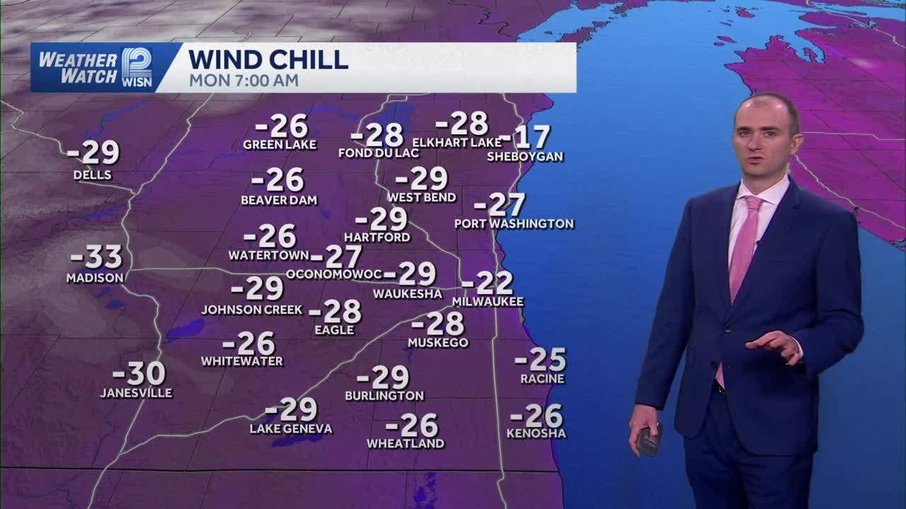 1/25 Evening forecast: Cold Monday morning
