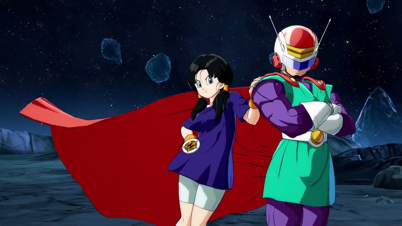 Videl, Fused Zamasu, and MUI Goku Vs Android 17, 18, and 21. Dragonball Fighterz.