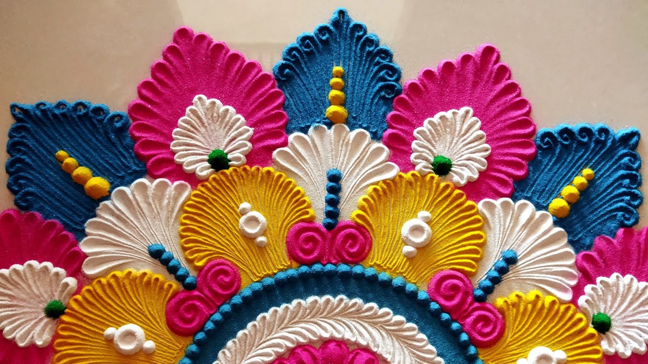 Big rangoli design for diwali festival|| Diwali rangoli|| Dhanteras rangoli design||