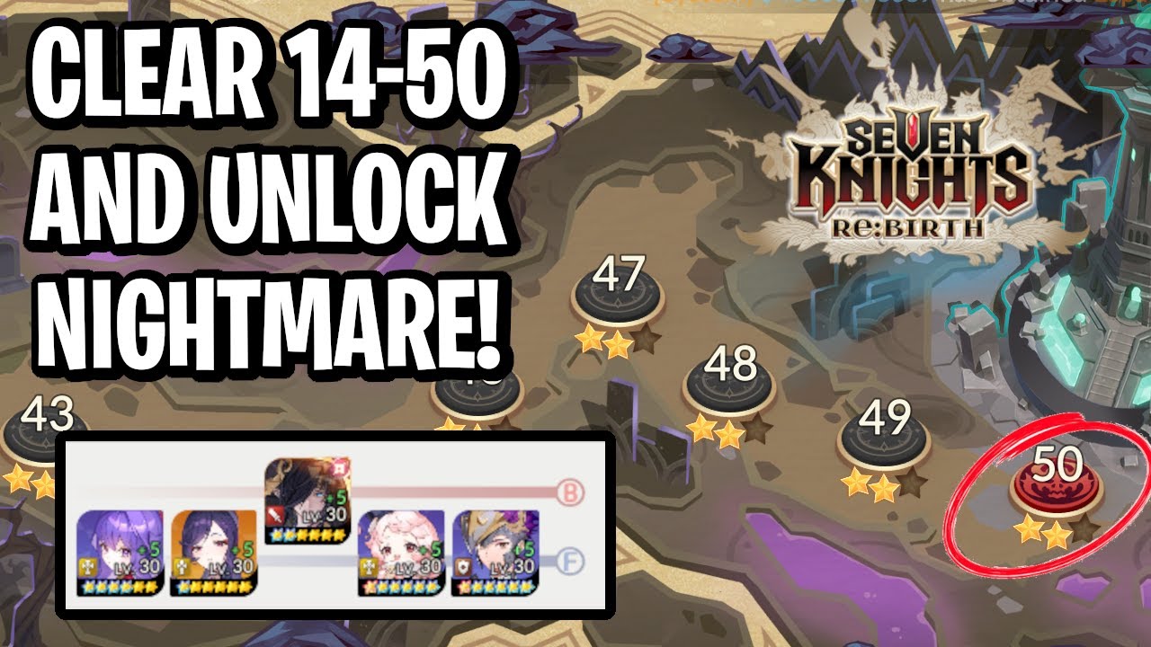Команда 14-50 Adventure Team и гид — откройте кошмарный фарм! [Seven: Knights Rebirth]
