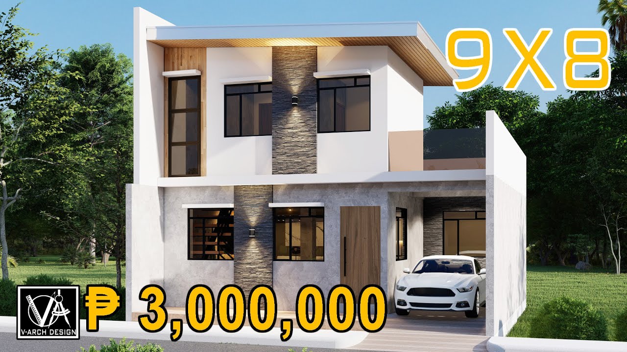 2 STOREY HOUSE DESIGN 75 SQM - INDUSTRIAL DESIGN | FLOORPLAN