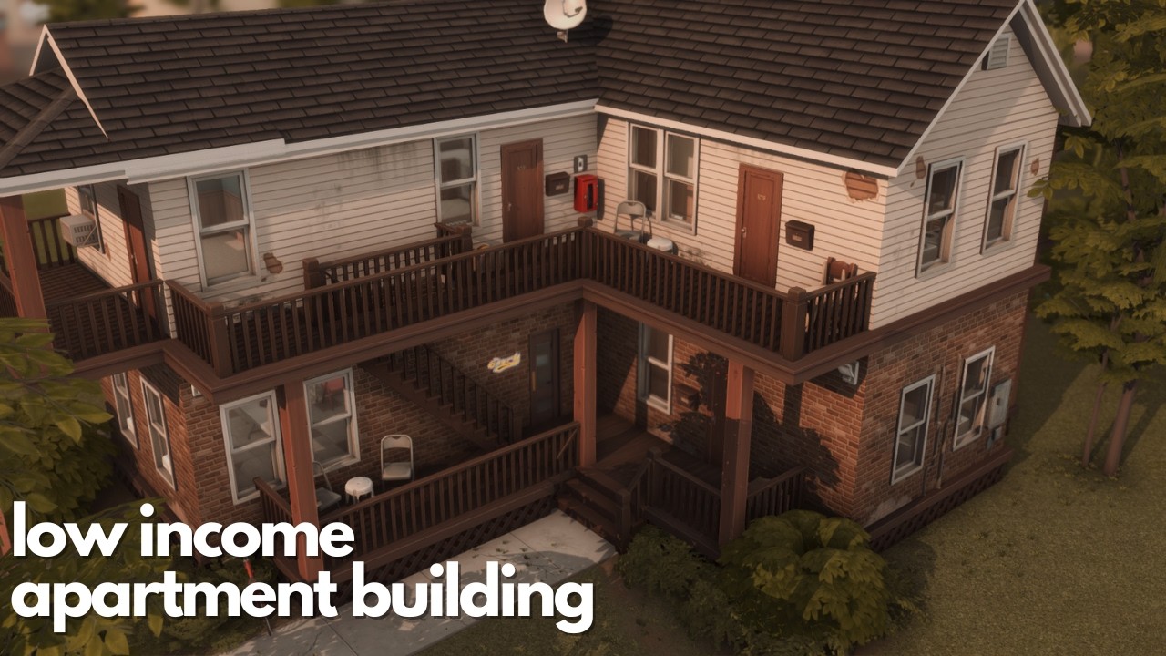Single Dad Low Income Apartment || Sims 4 Speed Build || CC LITE