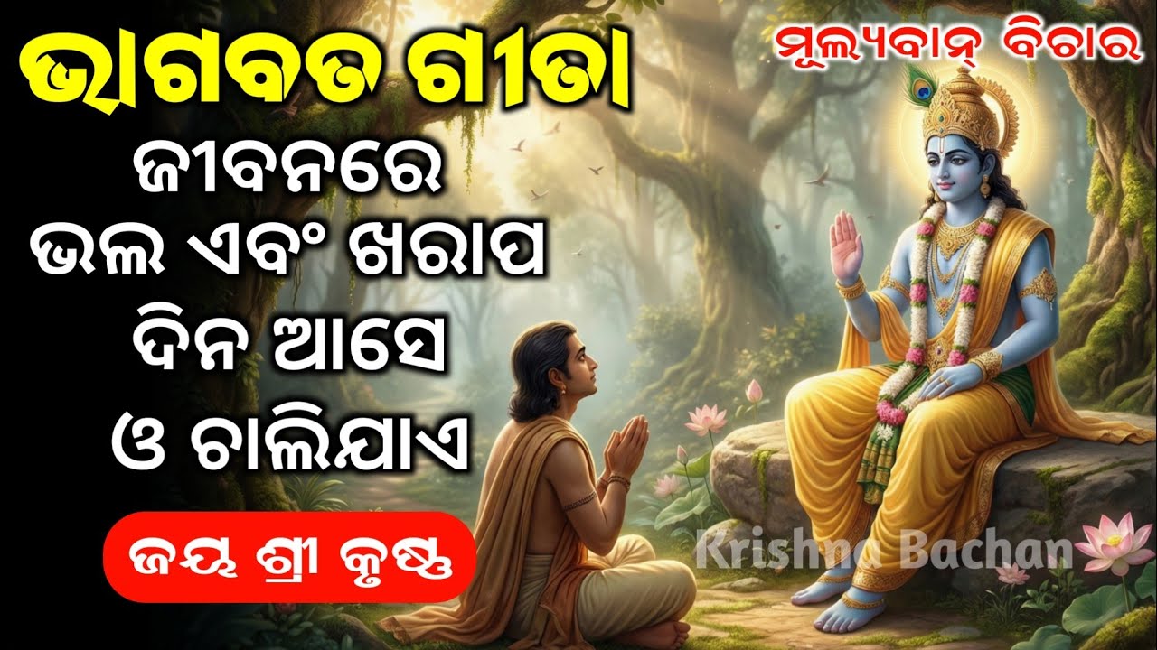 ଜୀବନରେ ଭଲ ଏବଂ ଖରାପ ଦିନ ଆସେ ଓ ଚାଲିଯାଏ | Best Krishna Motivational Speech Odia | Bhagvat Geeta Saar