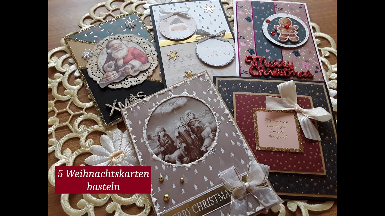 5 Weihnachtskarten basteln | Papiere von Action | es weihnachtet, es weihnachtet : )