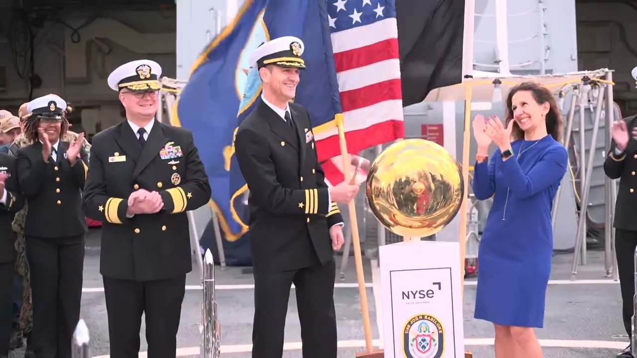 The U.S. Navy & The USS John Basilone Rings The Opening Bell