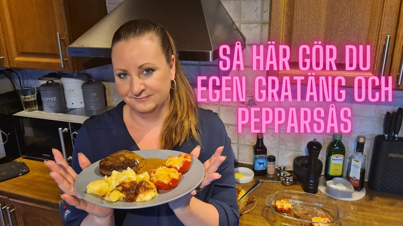 Krämig potatisgratäng med pepparsås och oxfilé