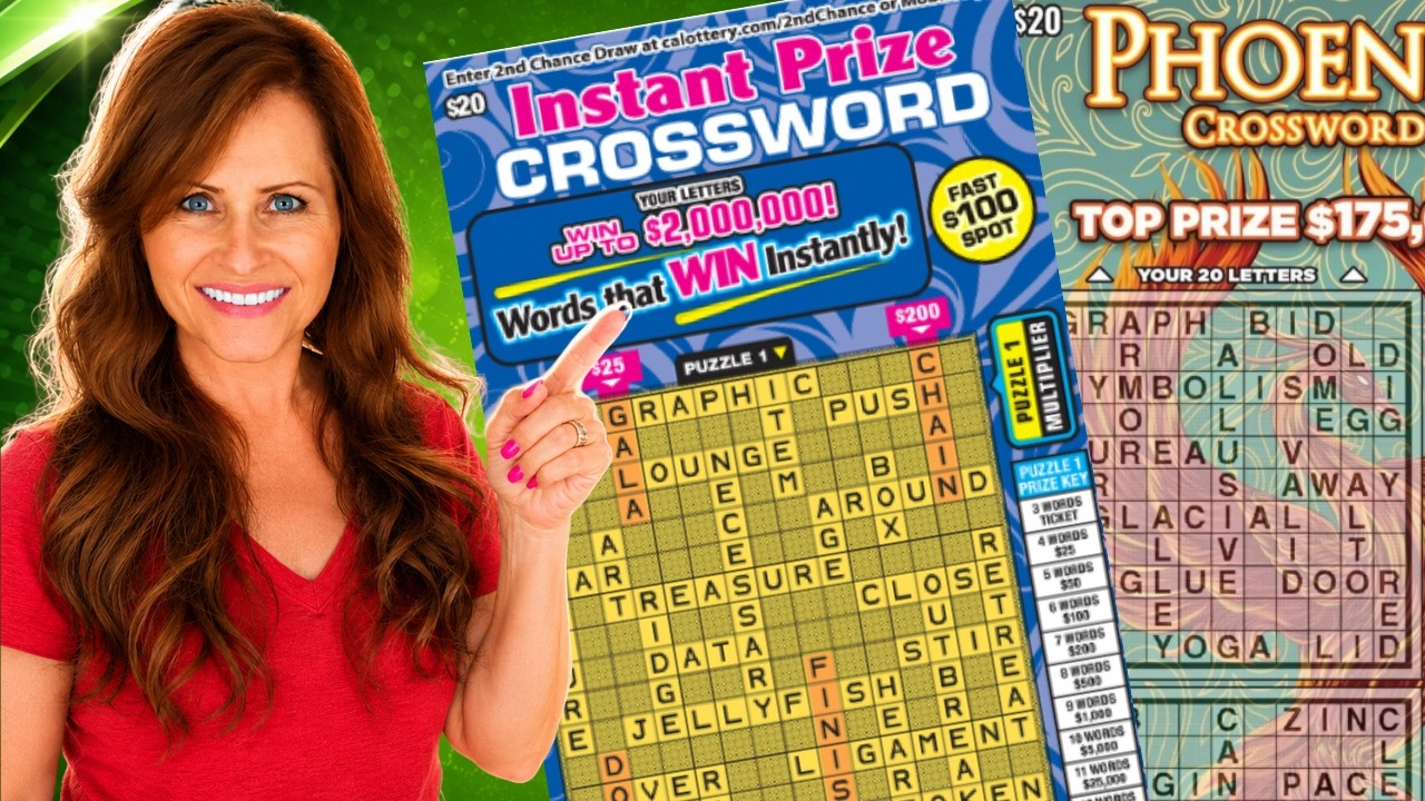 Battle Of The $20 Crossword!! California Lottery Scratch Off Tickets
