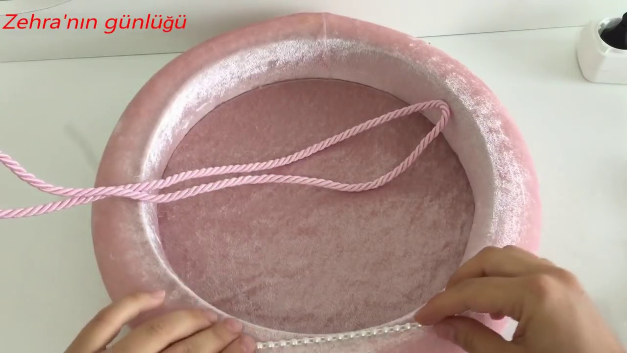 Havluluk yapımı - Kadife kumaşla süslenmiş havluluk yapımı