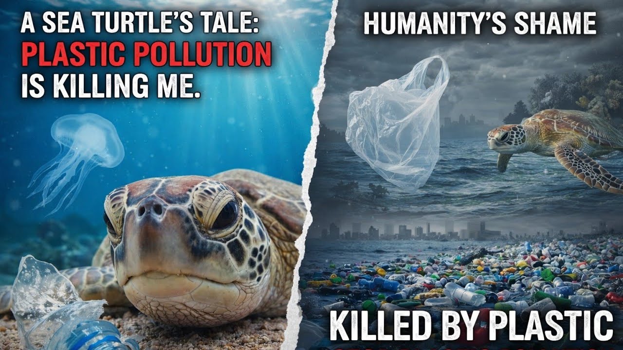 A Sea Turtle’s Tale: The Heartbreaking Reality of Plastic Pollution।। Bioscope360 ।। A short story।।