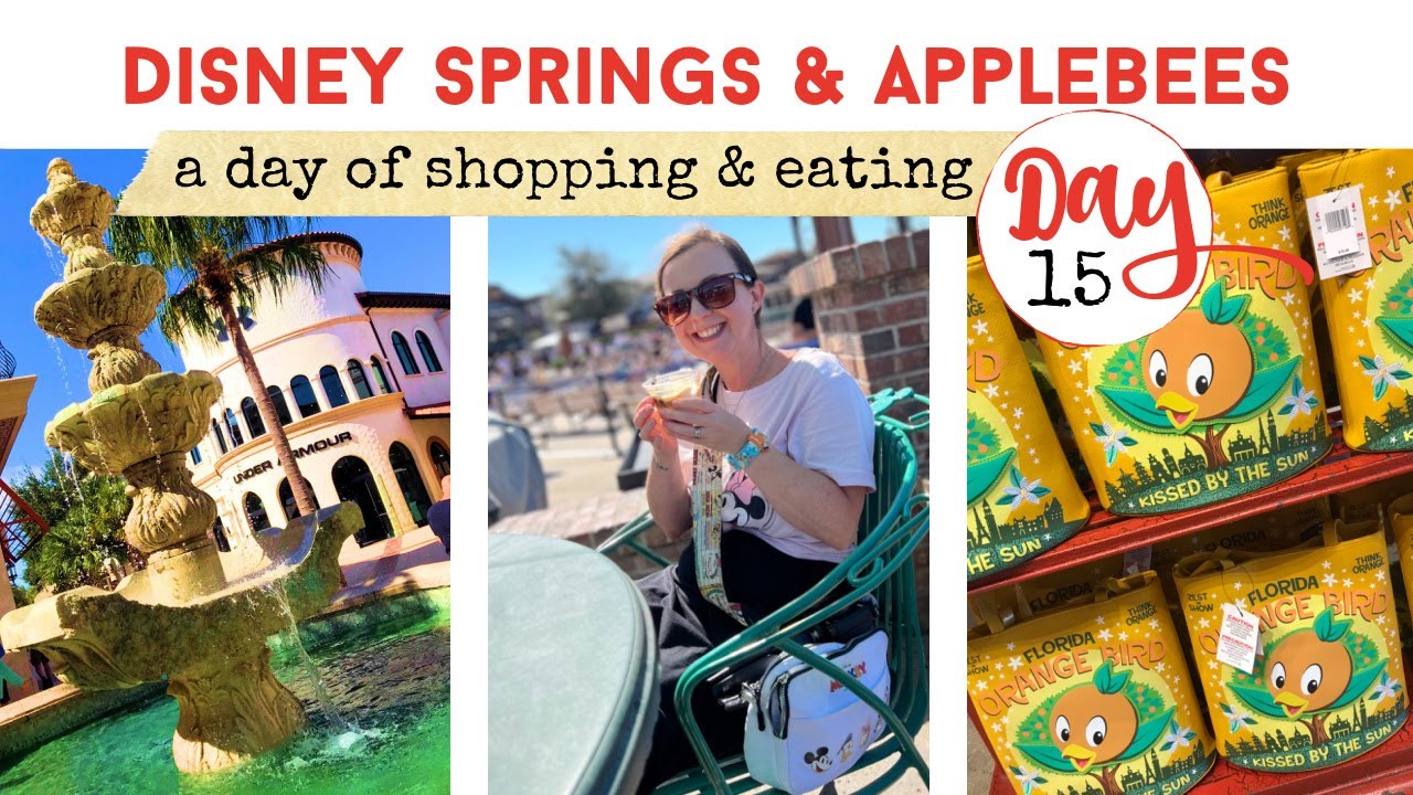 DISNEY SPRINGS SHOPPING & EATING | Family Dinner At AppleBees | Day 15