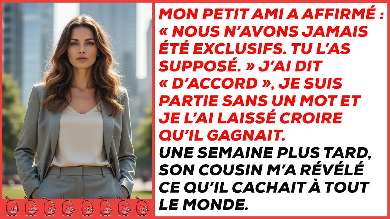 Mon copain a dit : « On n'a jamais été exclusifs. Tu as juste supposé. » Alors que j'étais en ...