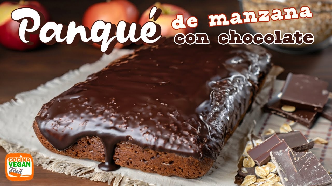 Con 2 manzanas y una barra de chocolate puedes hacer este panqué.