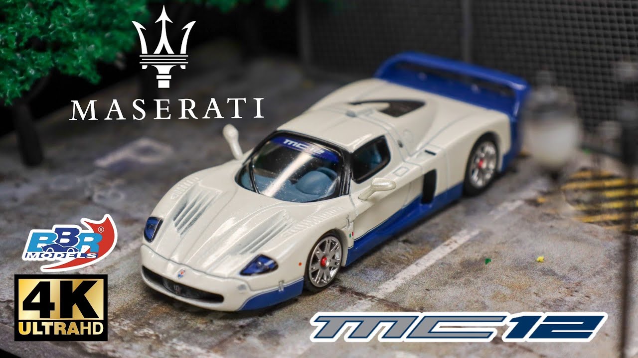 BBR Model 1:64 - Maserati MC12 Stradale White l Cinema Shot 4K Die-cast