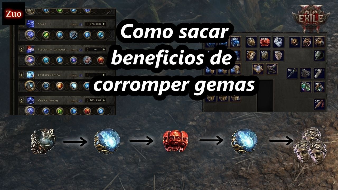 POE2 - Farmear divinos corrompiendo gemas de habilidad