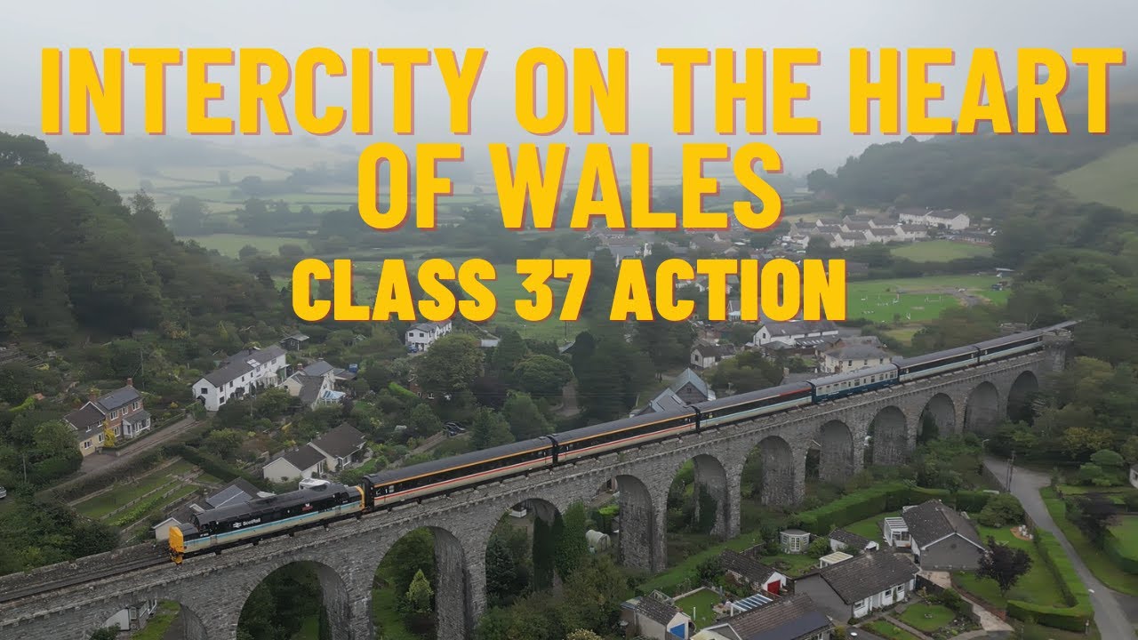 37409 in action on the Central Wales Line, Wet Slipping Thrash!