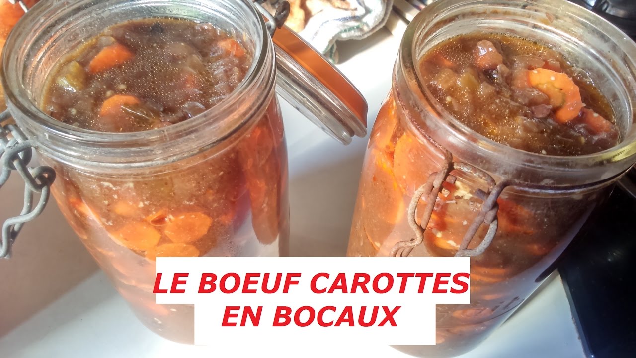 B&oelig;uf carottes en bocaux