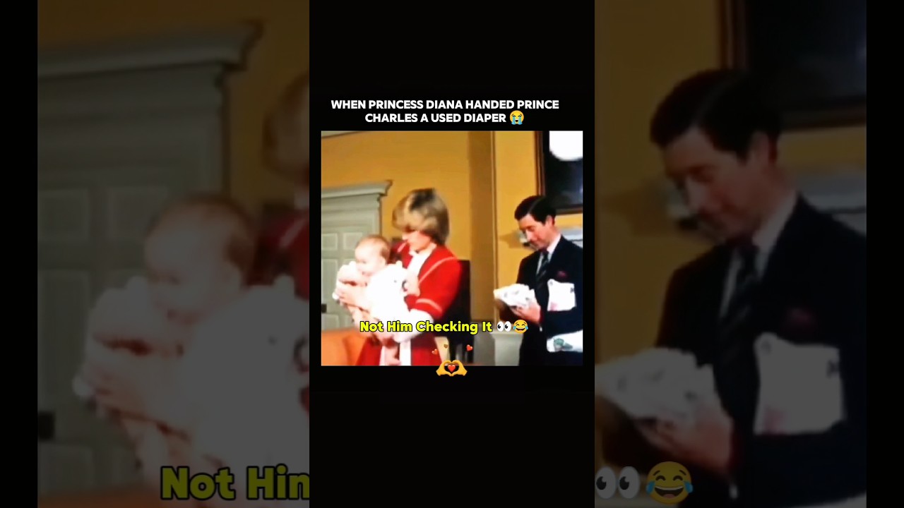When Princess Diana Handed Prince Charles A Used Diaper. #princessdiana #princecharles #shorts